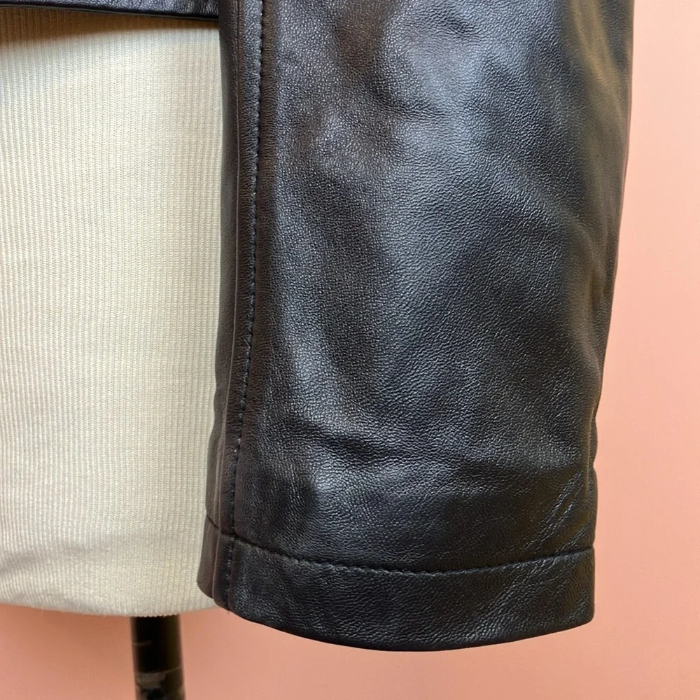 Bolvaint Adelais Lamb Leather Moto Jacket Black Buttery Soft Women's XL